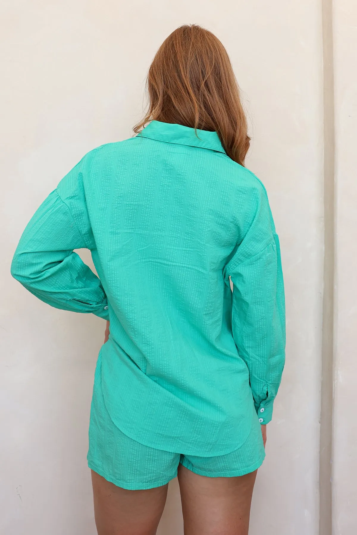 Mint Button Up Shorts Set sold by Dippin Daisy’s product image thumbnail 5