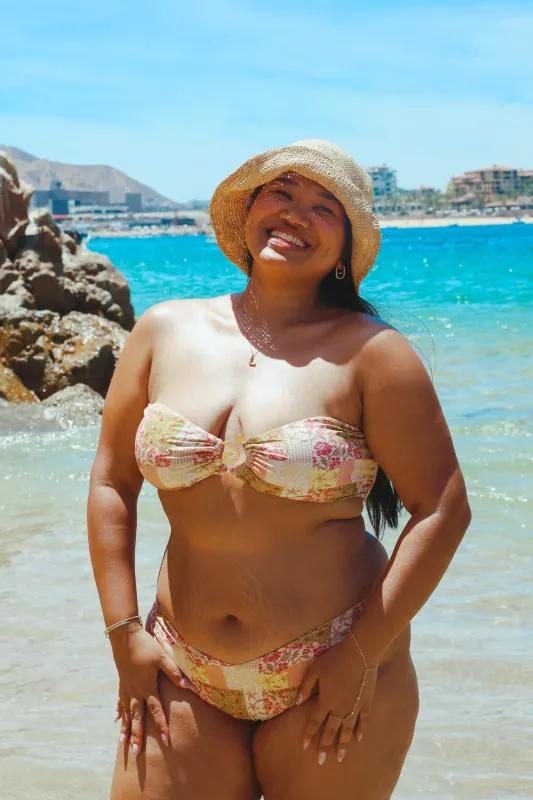 Lotus Bandeau Bikini Top made by Dippin Daisy’s