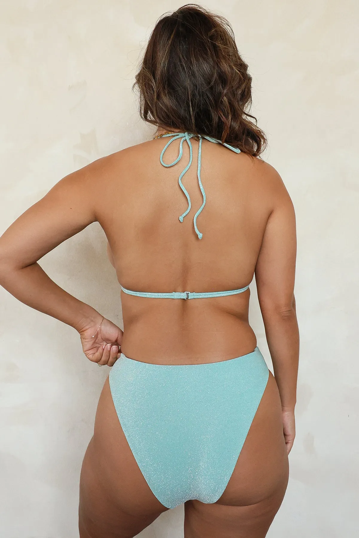 Bleached Aqua Bralette Seashore Cheeky Set sold by Dippin Daisy’s product image thumbnail 3
