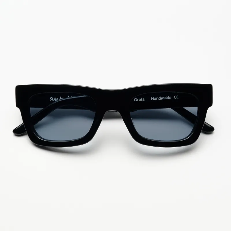 Greta Black With Blue Lens sold by Sun Buddies