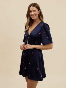 Kendal Tie Mini Dress sold by Park and Fifth