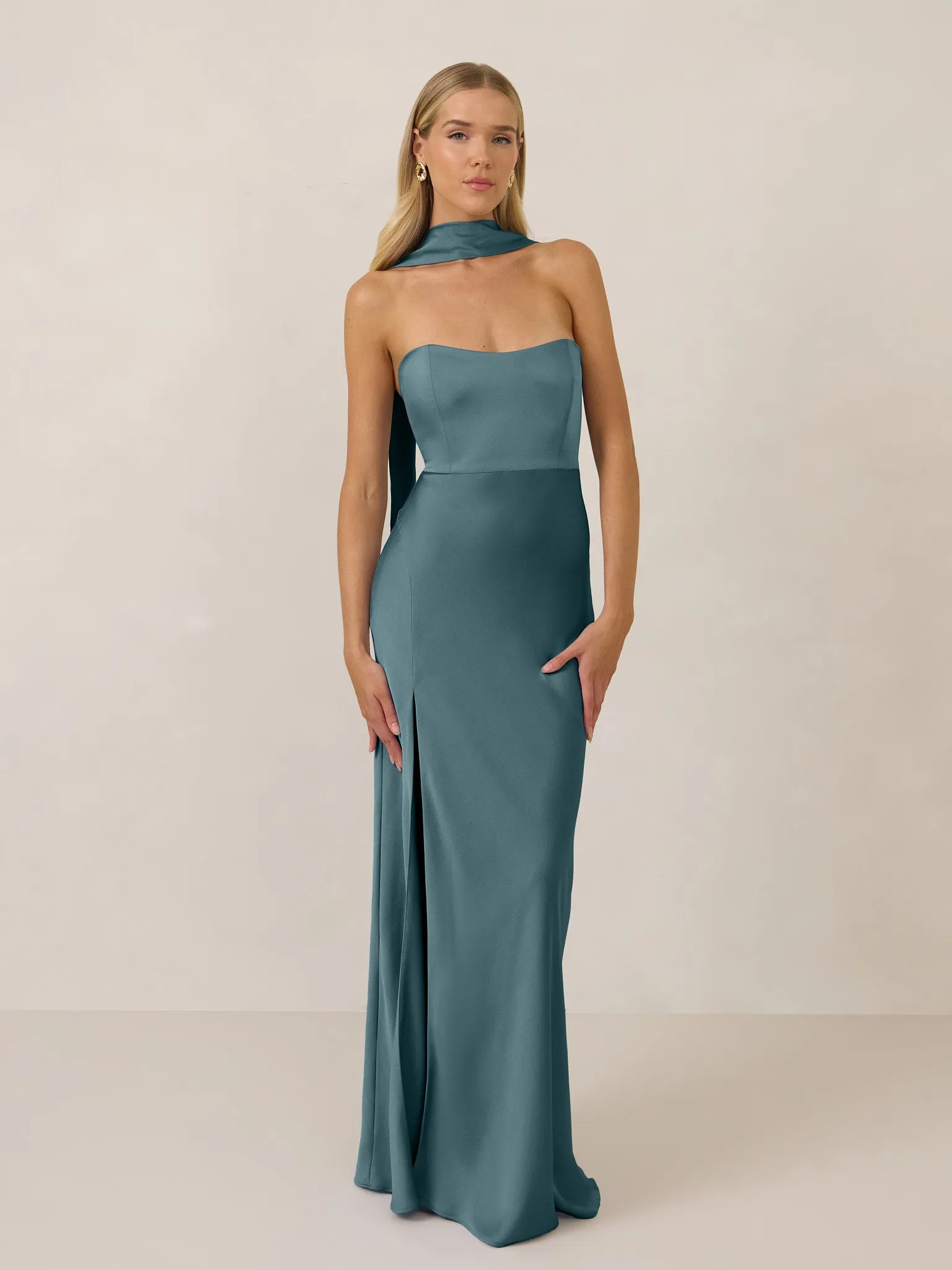 Teal Satin Swatch sold by Park and Fifth product image thumbnail 4