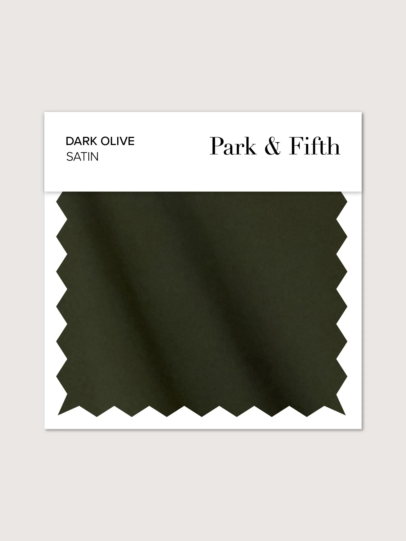 Dark Olive Satin Swatch sold by Park and Fifth