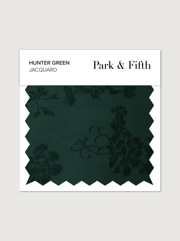 Hunter Green Jacquard Swatch made by Park and Fifth