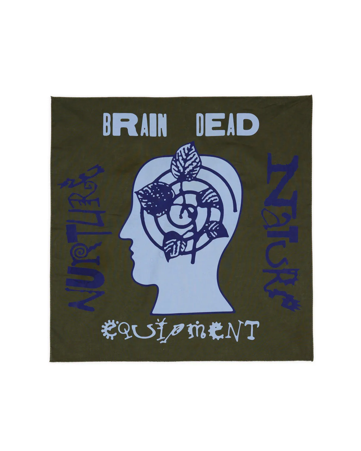 Brain Dead Equipment Nature Nurture Bandana - Green sold by Brain Dead
