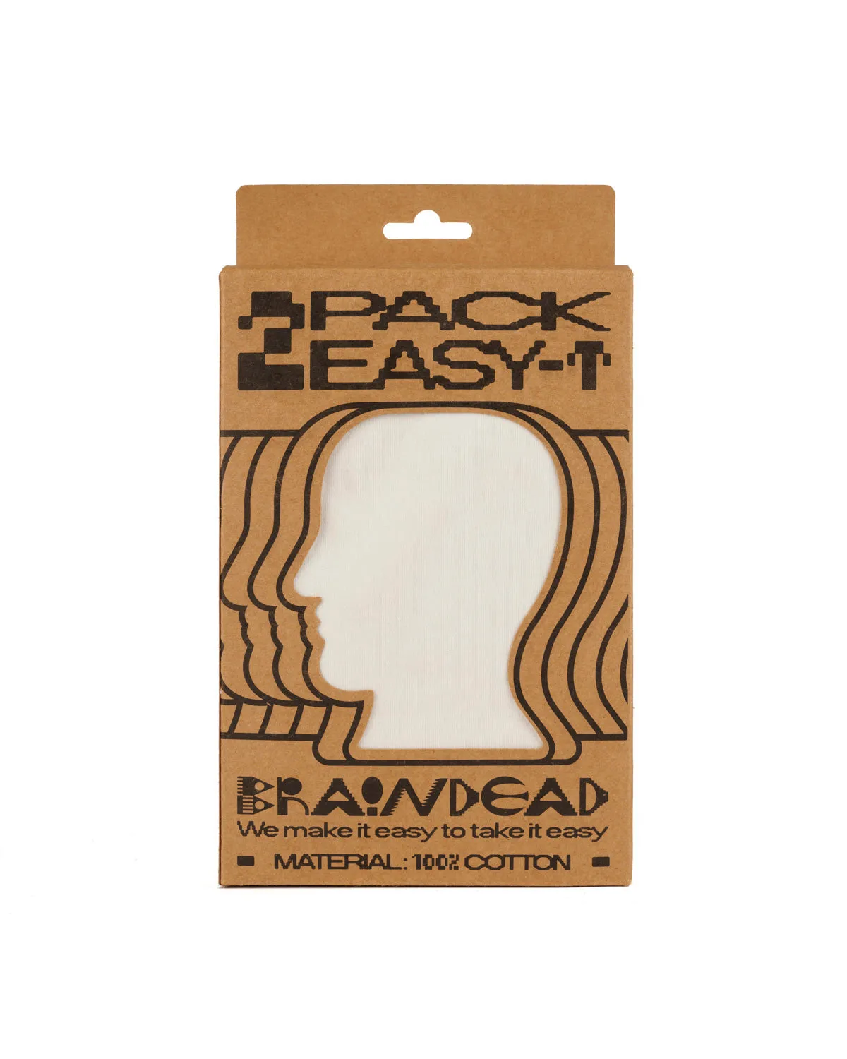 2 Pack Easy T-Shirts - Natural sold by Brain Dead