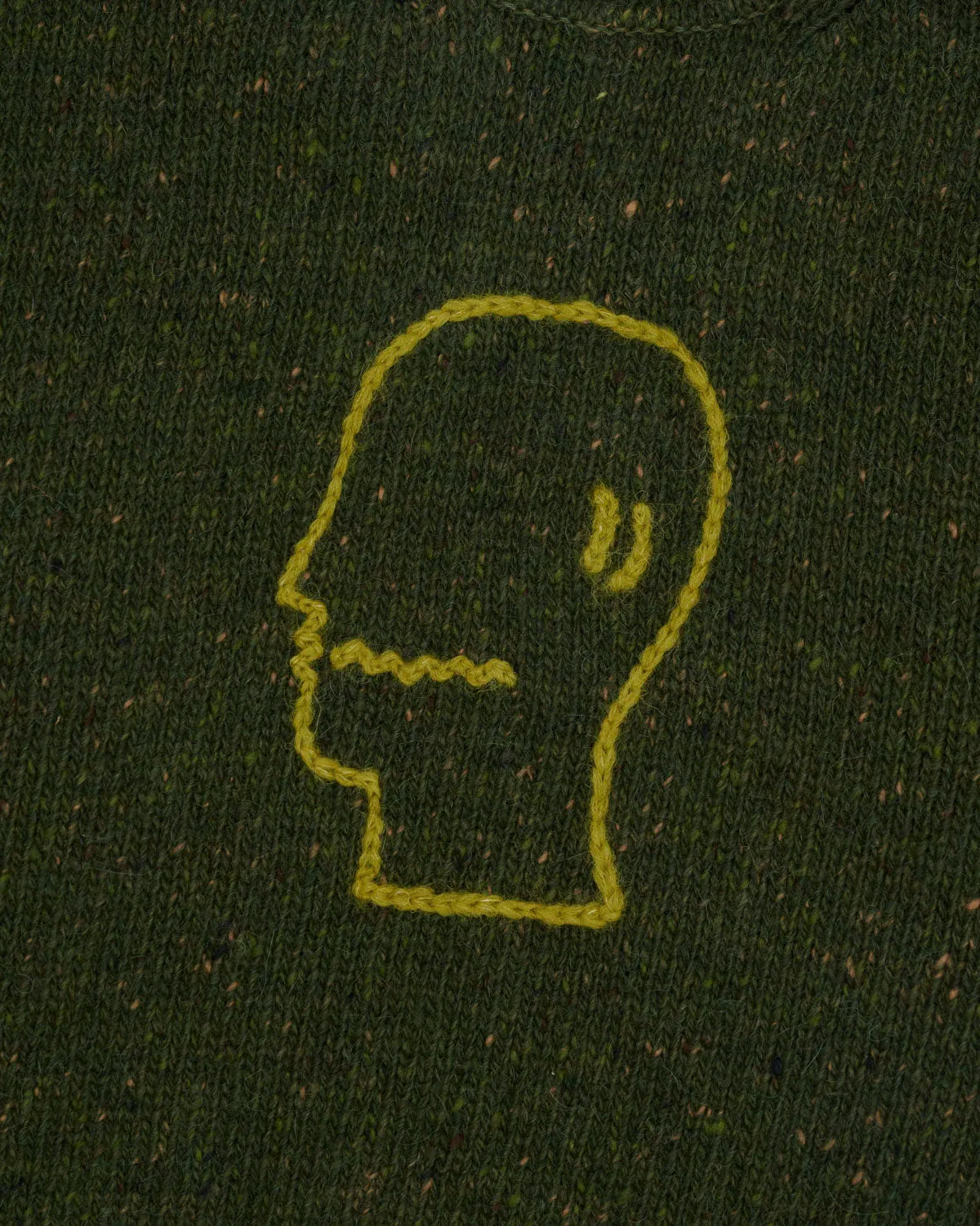 Logohead Alpaca Crewneck Sweater - Forest Green sold by Brain Dead product image thumbnail 2