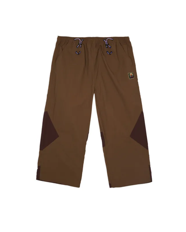 Nylon Paneled Climbing Capri - Brown sold by Brain Dead