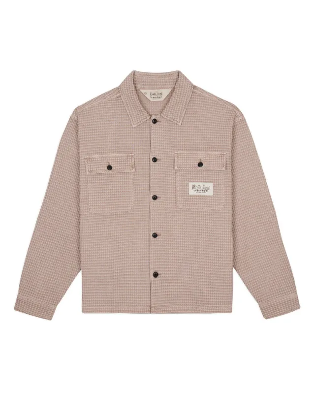 Waffle Button Front Shirt - Sand made by Brain Dead