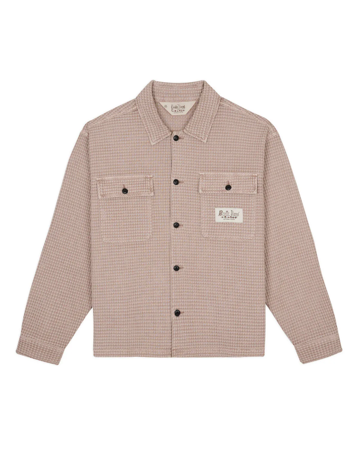 Waffle Button Front Shirt - Sand sold by Brain Dead