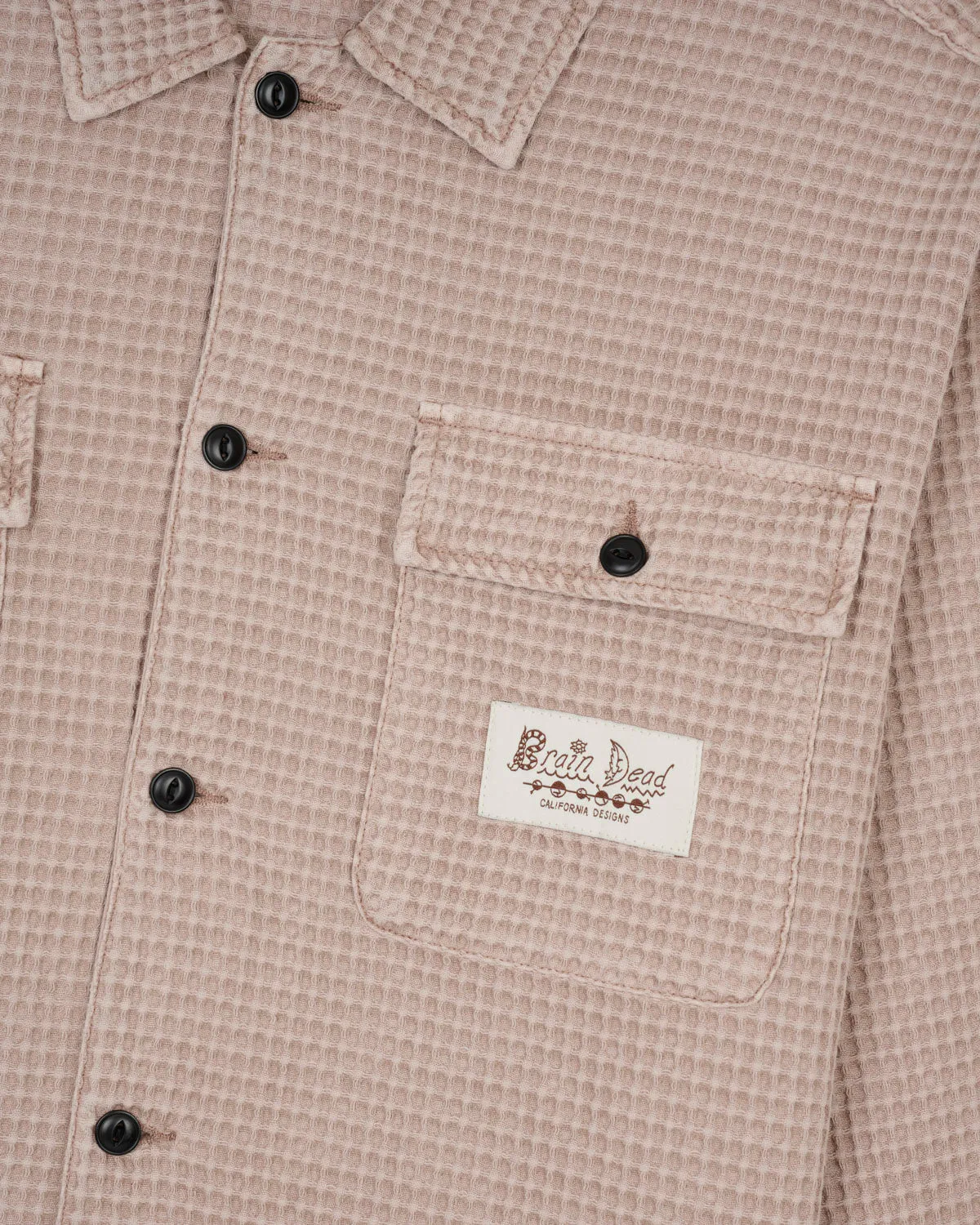 Waffle Button Front Shirt - Sand sold by Brain Dead product image thumbnail 2