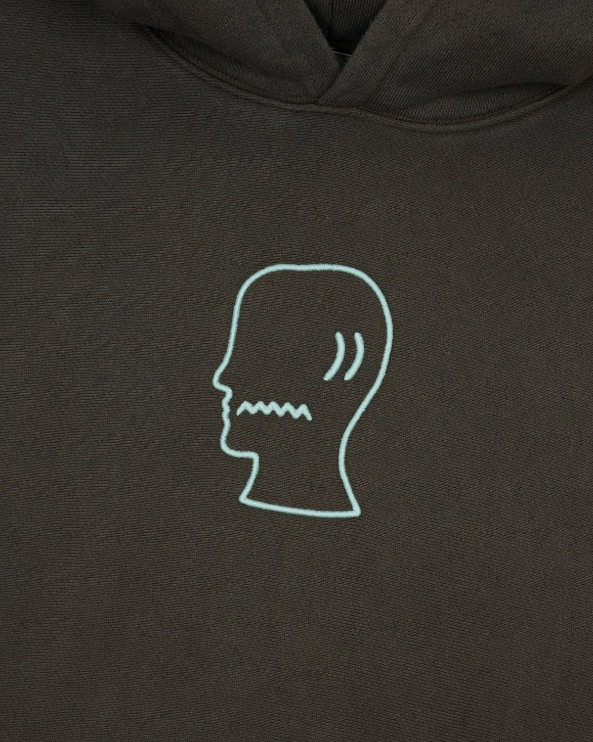 3D Embroidered Logohead Garment Dyed Hoodie - Brown sold by Brain Dead product image thumbnail 2