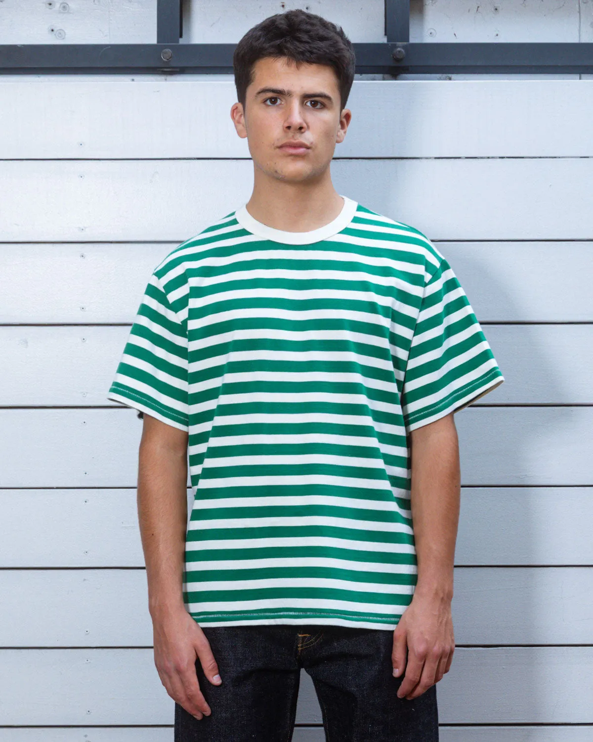 Heavyweight Stripe T-shirt - Green sold by Brain Dead product image thumbnail 2