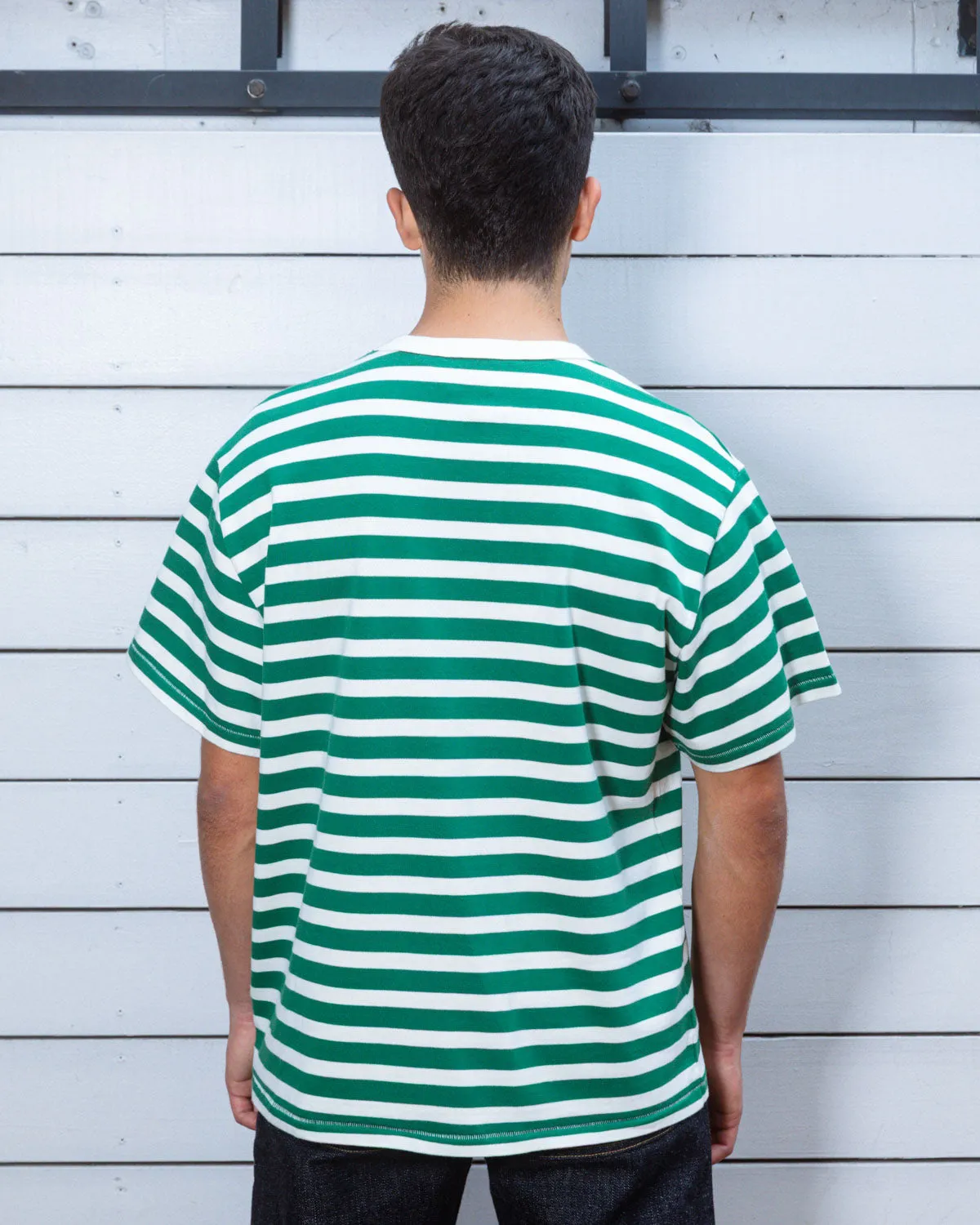 Heavyweight Stripe T-shirt - Green sold by Brain Dead product image thumbnail 5