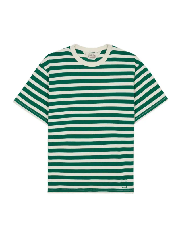 Heavyweight Stripe T-shirt - Green made by Brain Dead