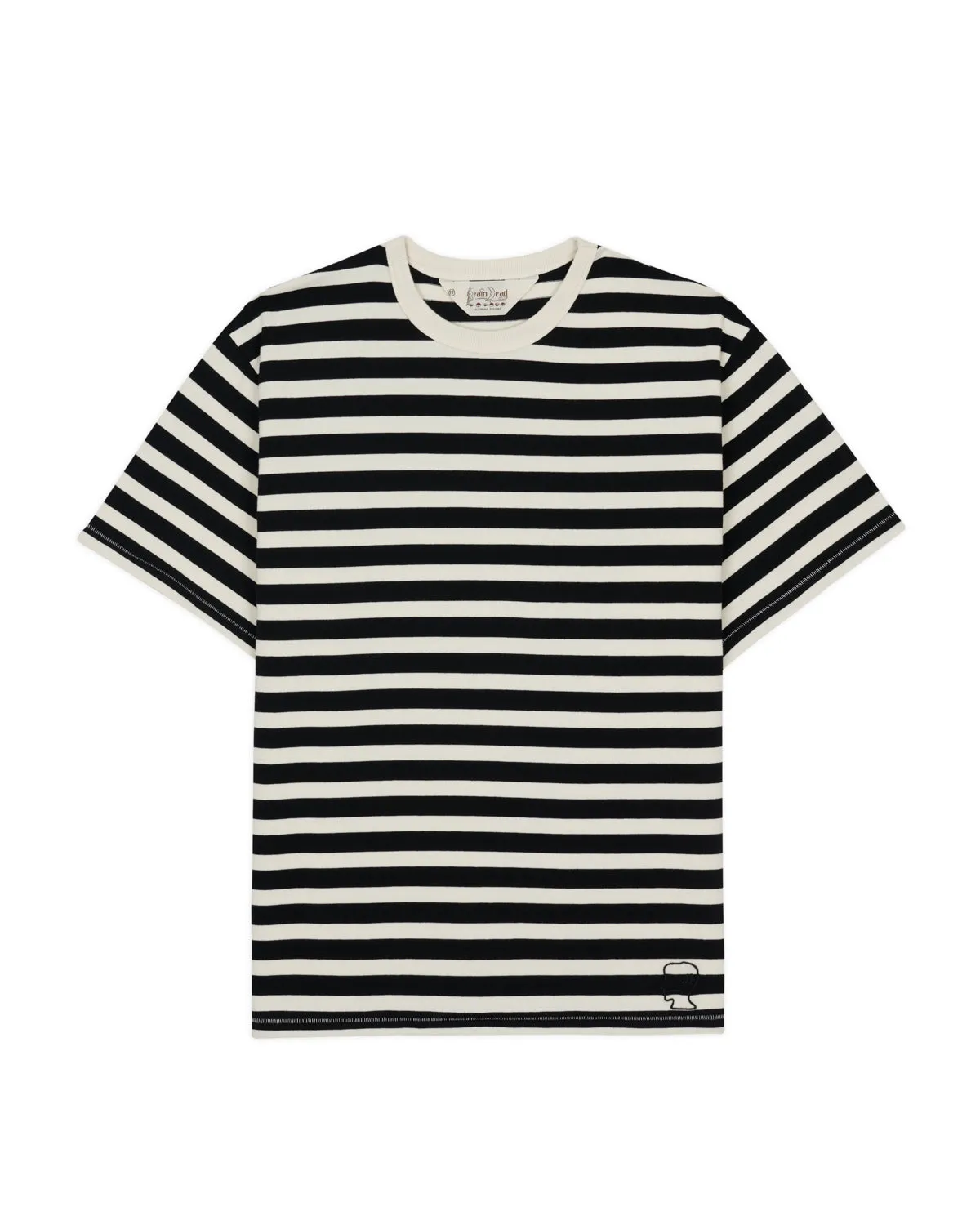 Heavyweight Stripe T-shirt - Black sold by Brain Dead