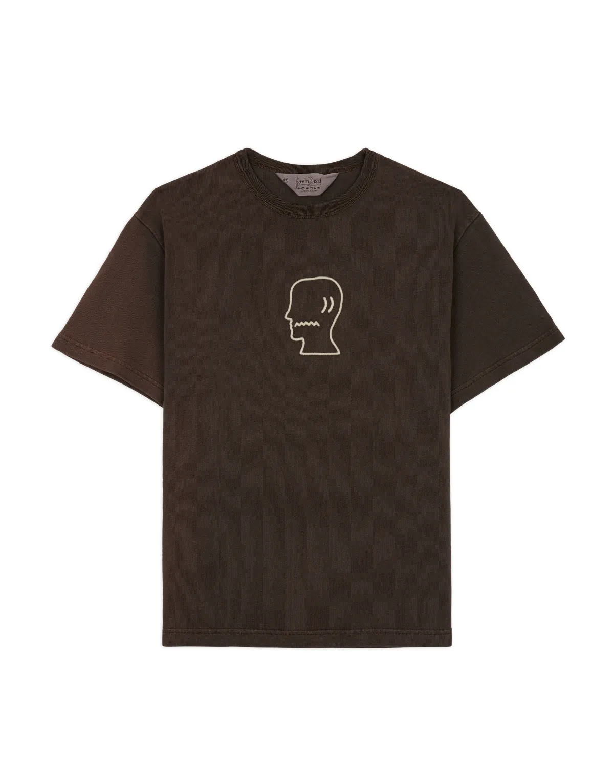 Heavyweight 3D Embroidery Logohead T-shirt - Brown sold by Brain Dead