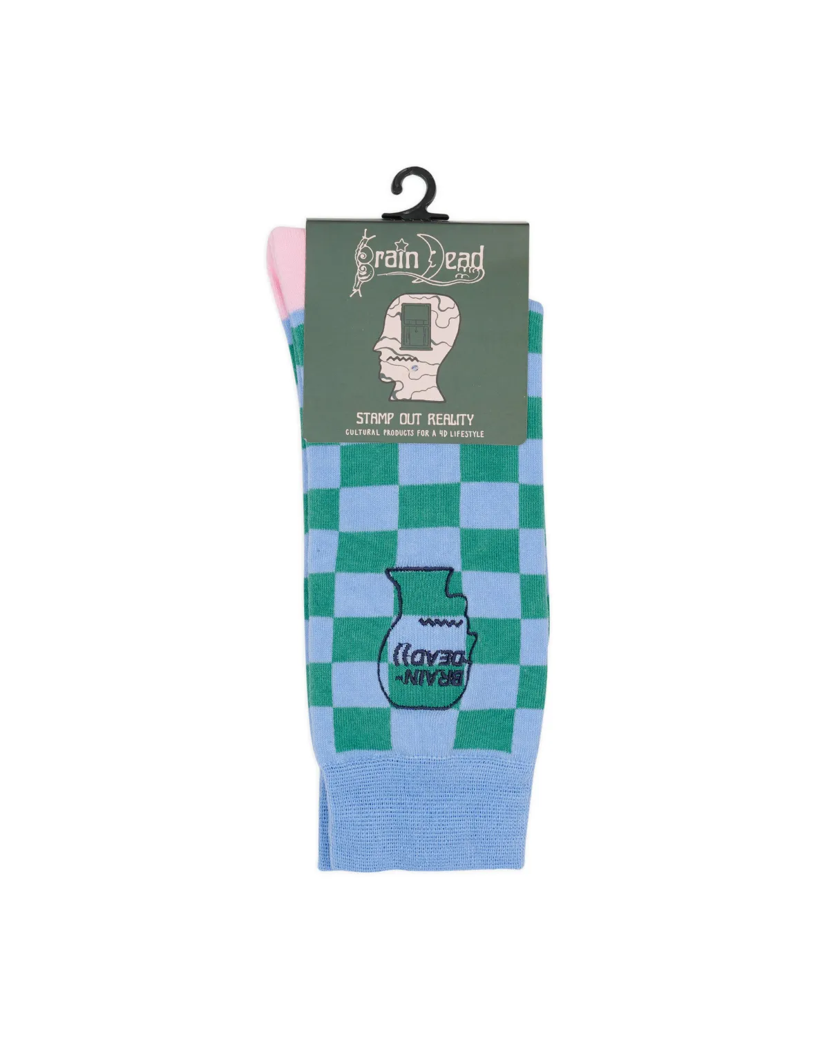 Logohead Dress Socks - Blue Checkered sold by Brain Dead product image thumbnail 3