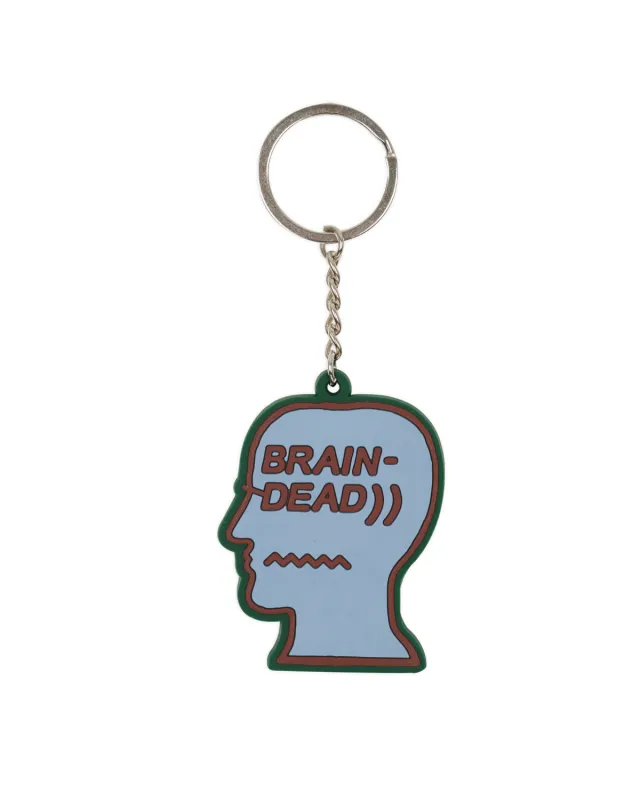 Logohead Keychain Checkered - Light Blue sold by Brain Dead