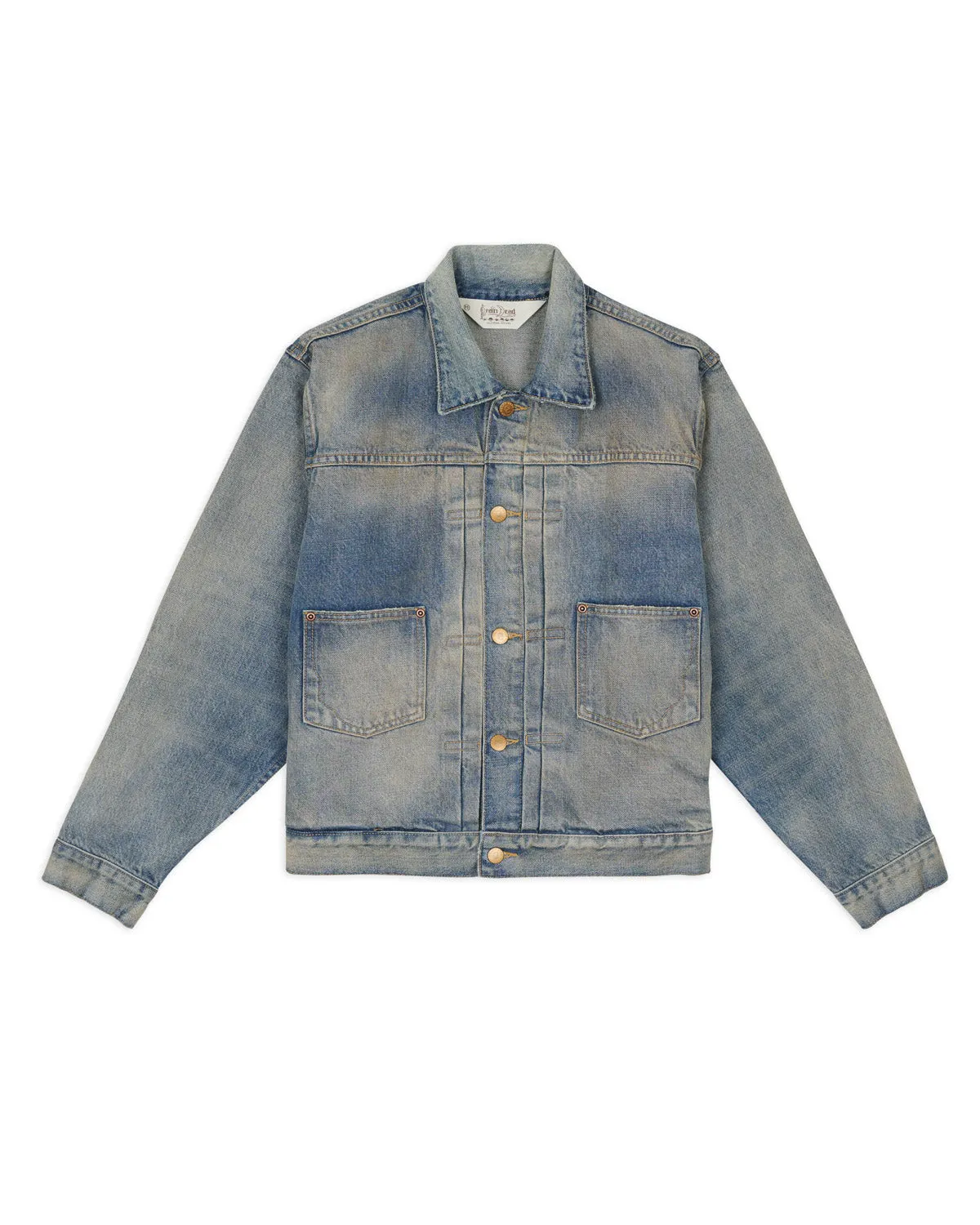 14.75oz Denim Trucker Jacket - Washed Indigo sold by Brain Dead