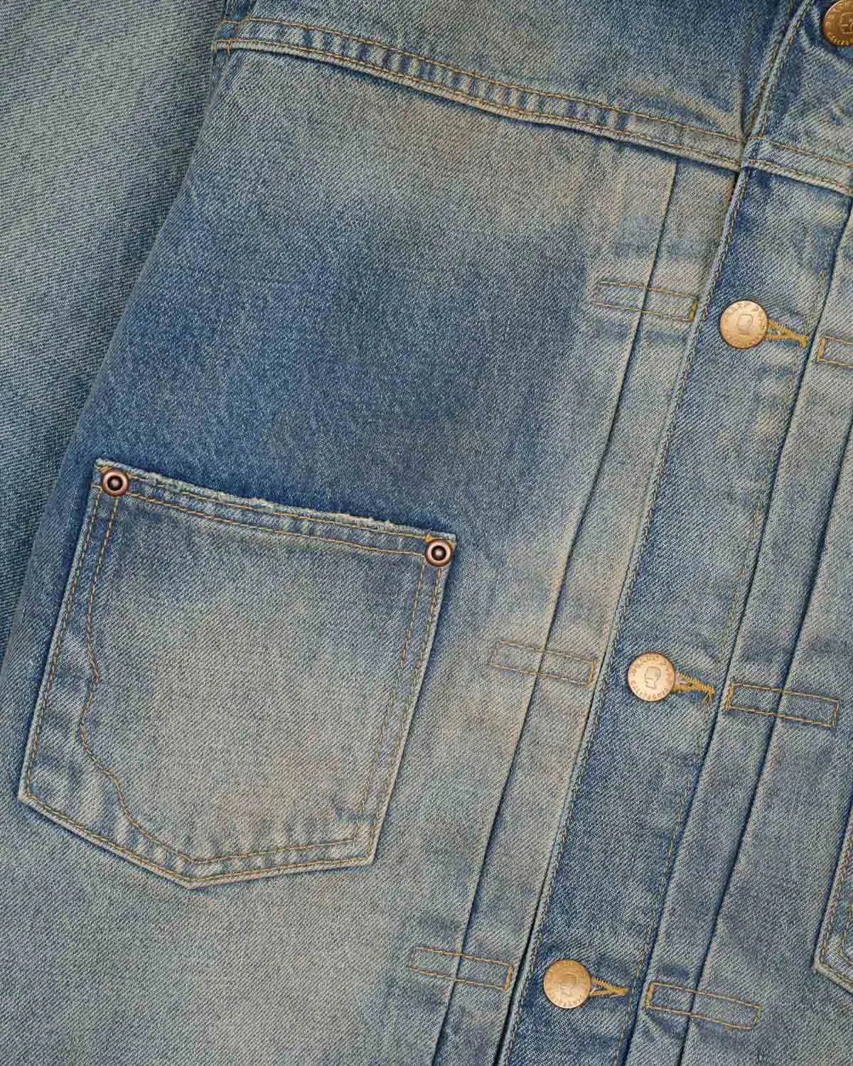 14.75oz Denim Trucker Jacket - Washed Indigo sold by Brain Dead product image thumbnail 2