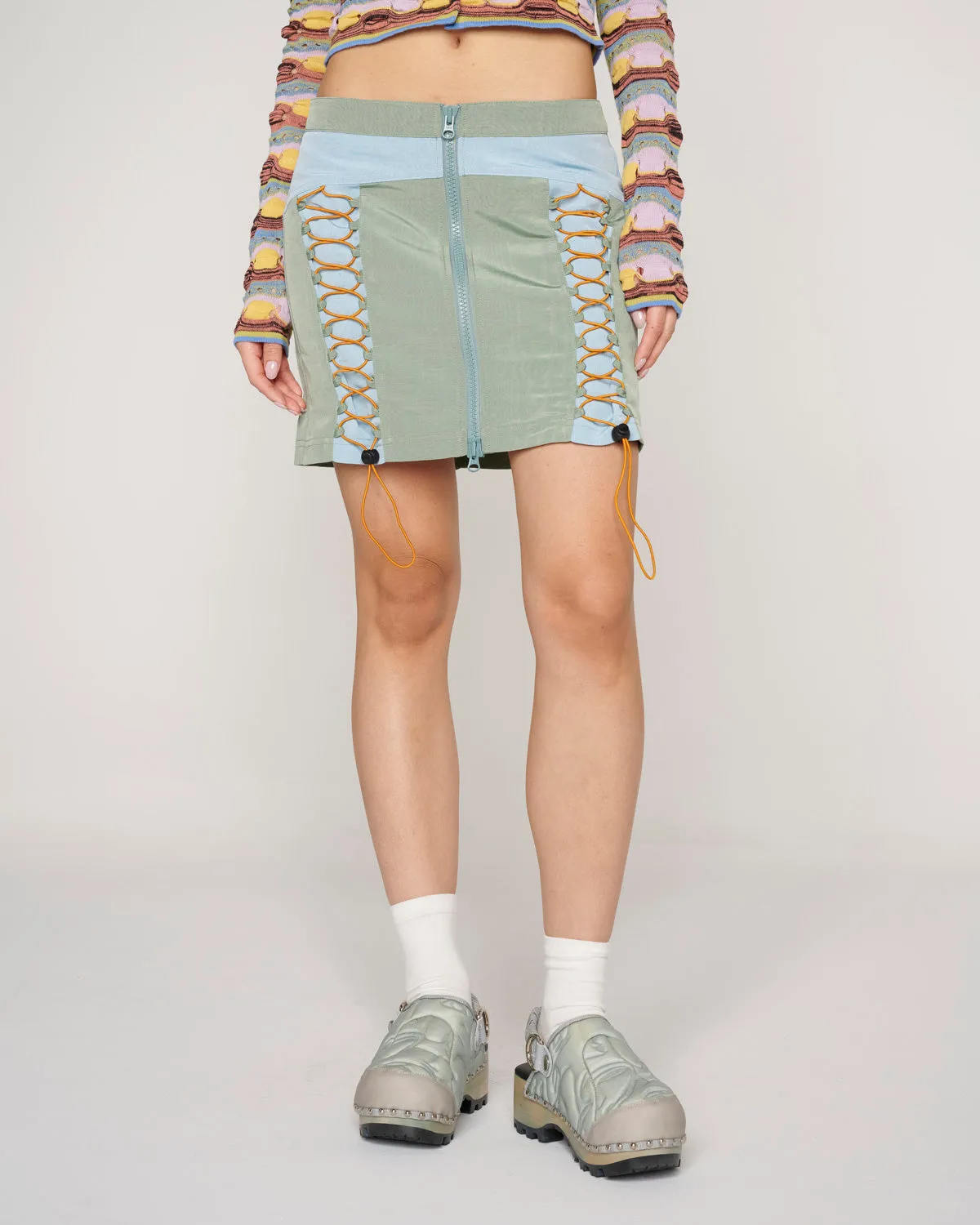Bungee Zip Mini Skirt - Seafoam sold by Brain Dead product image thumbnail 5