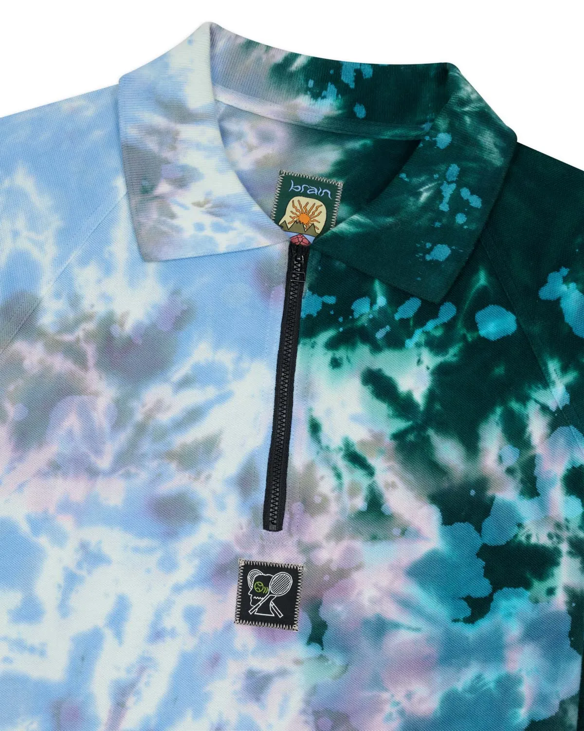 Dyed Short Sleeve Boxed Pique Polo - Green Smoke sold by Brain Dead product image thumbnail 3