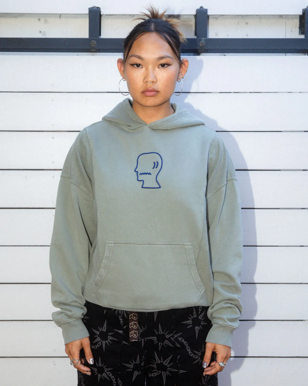 Mendoza Cropped Hoodie - Cement sold by Brain Dead product image thumbnail 3