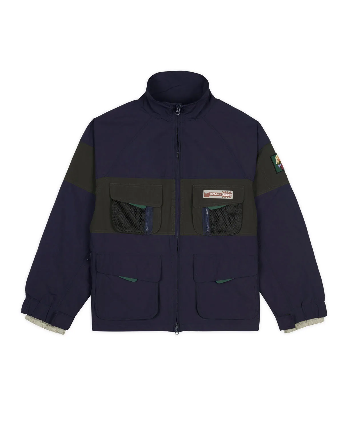 Paneled Snow Jacket - Navy sold by Brain Dead