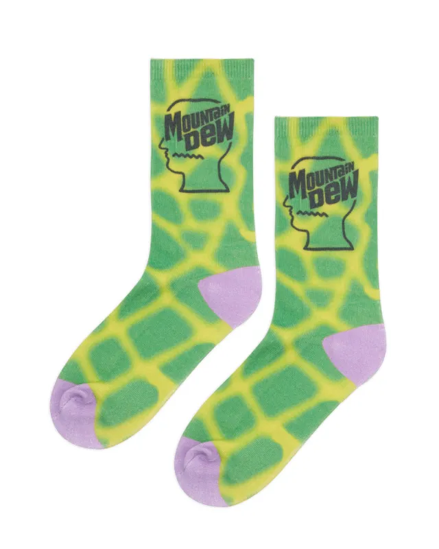 Brain Dead x Mountain Dew Psycho Disc Jam Socks - Green Multi made by Brain Dead