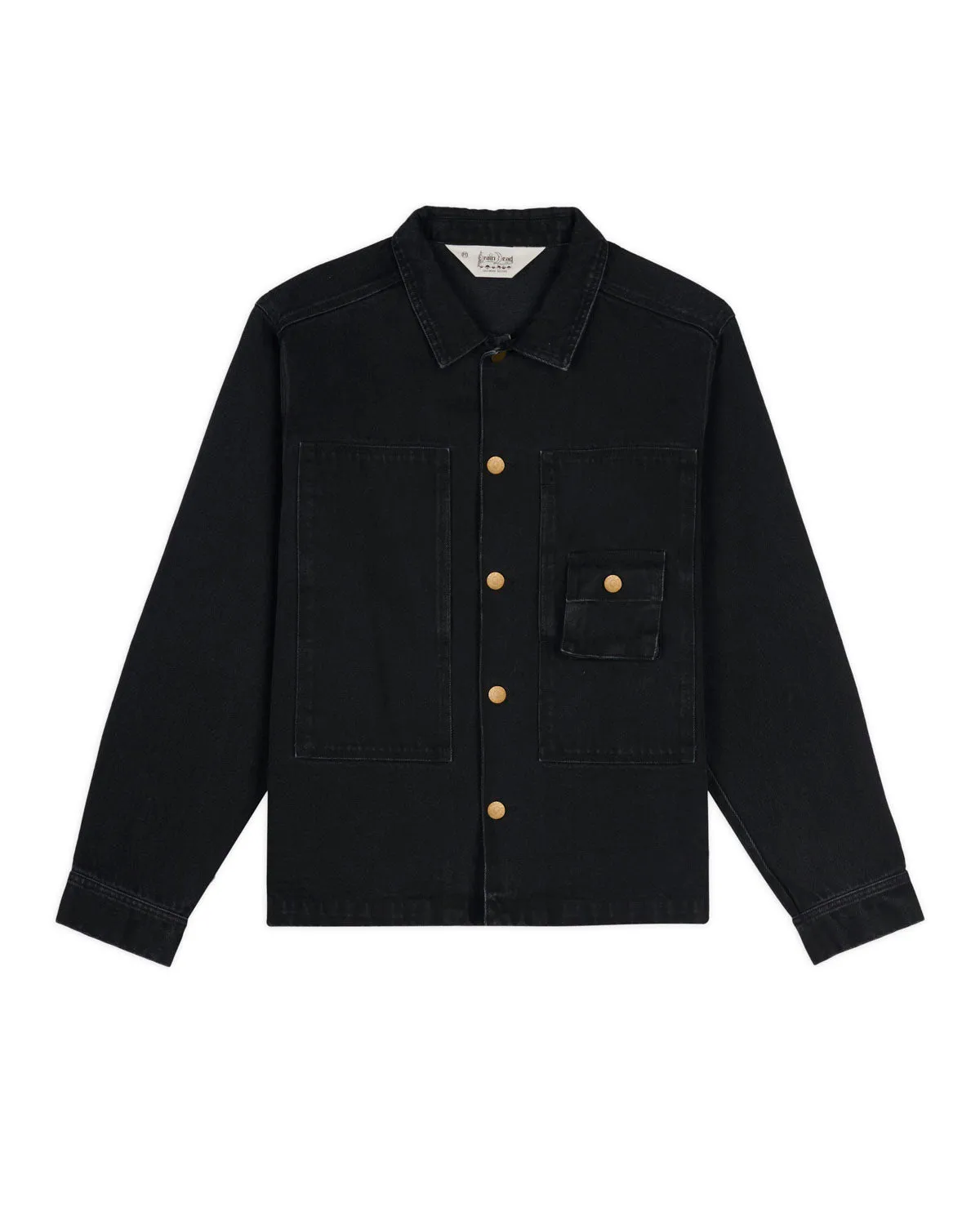 Denim 37 Work Shirt - Washed Black sold by Brain Dead