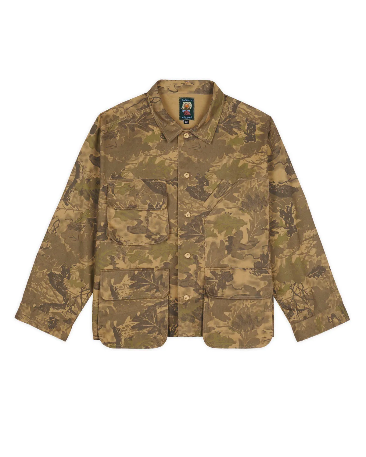 Twill Military Shirt Jacket - Leaf Camo sold by Brain Dead
