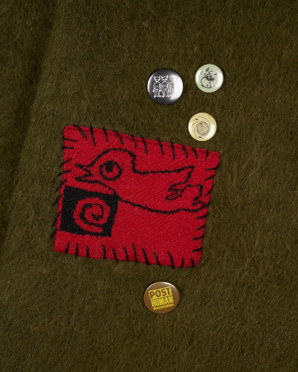 Future Vision Boxy Knit Sweater - Olive sold by Brain Dead product image thumbnail 4