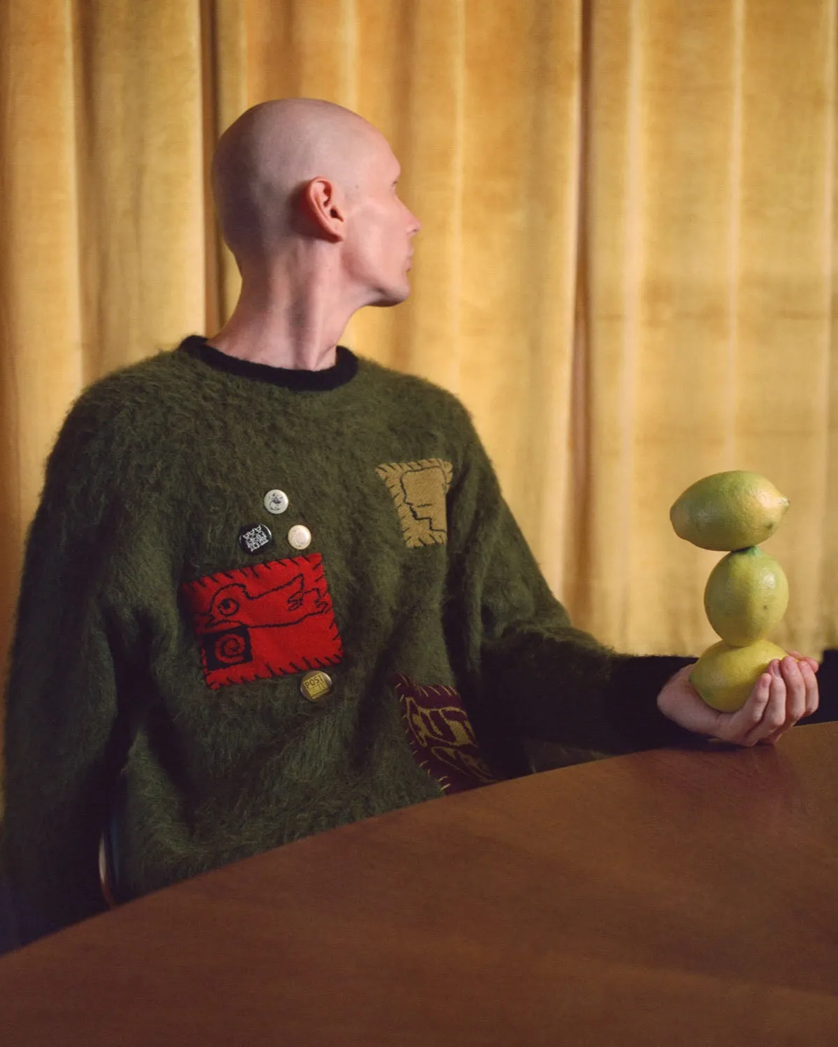 Future Vision Boxy Knit Sweater - Olive sold by Brain Dead product image thumbnail 2