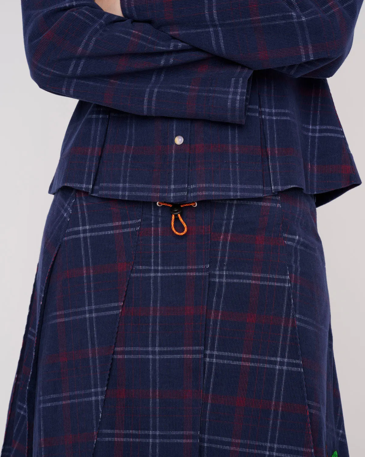 Mesa Pleated Skirt - Blue Multi sold by Brain Dead product image thumbnail 5