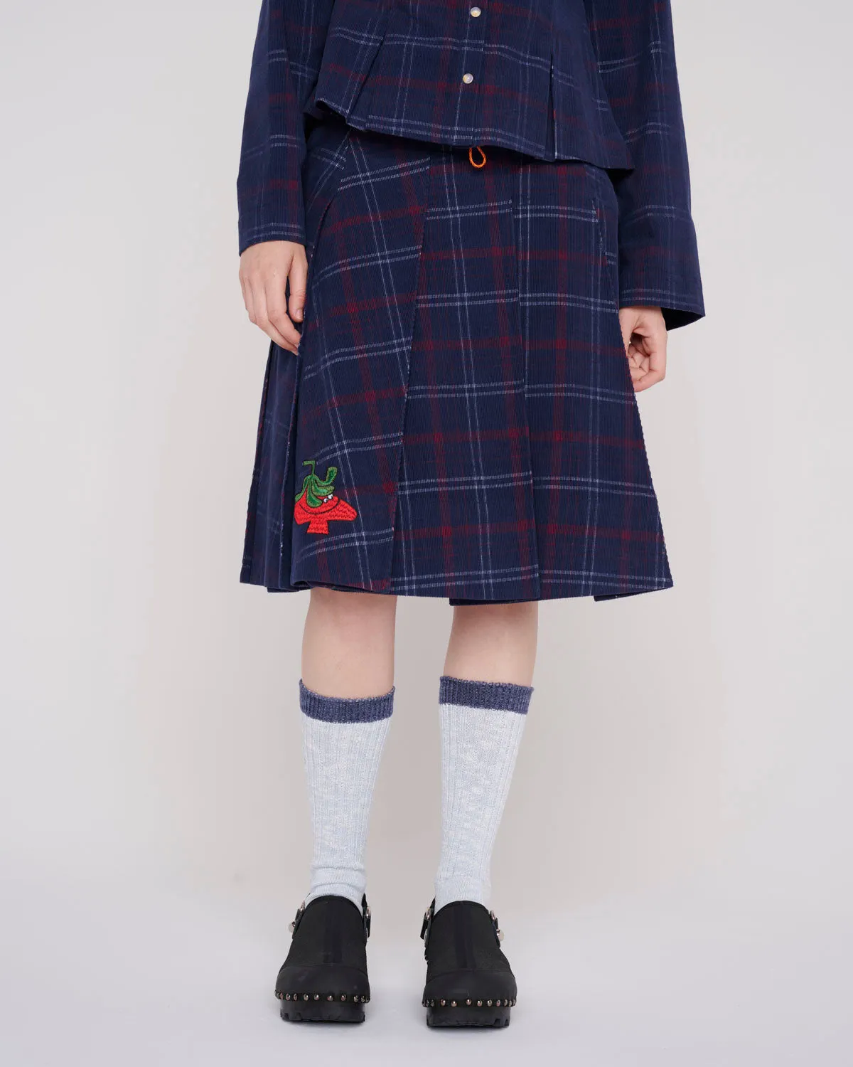Mesa Pleated Skirt - Blue Multi sold by Brain Dead product image thumbnail 2