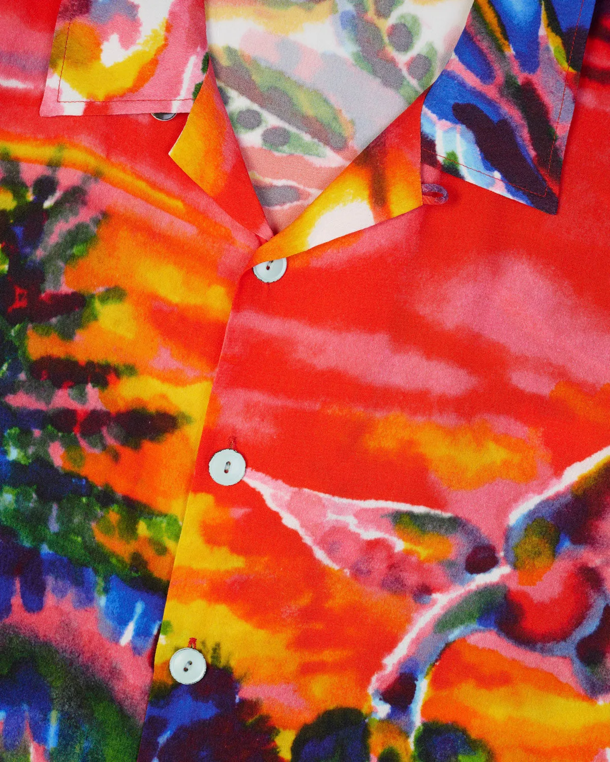 Forgotten Forest Short Sleeve Button Up Shirt - Red sold by Brain Dead product image thumbnail 4