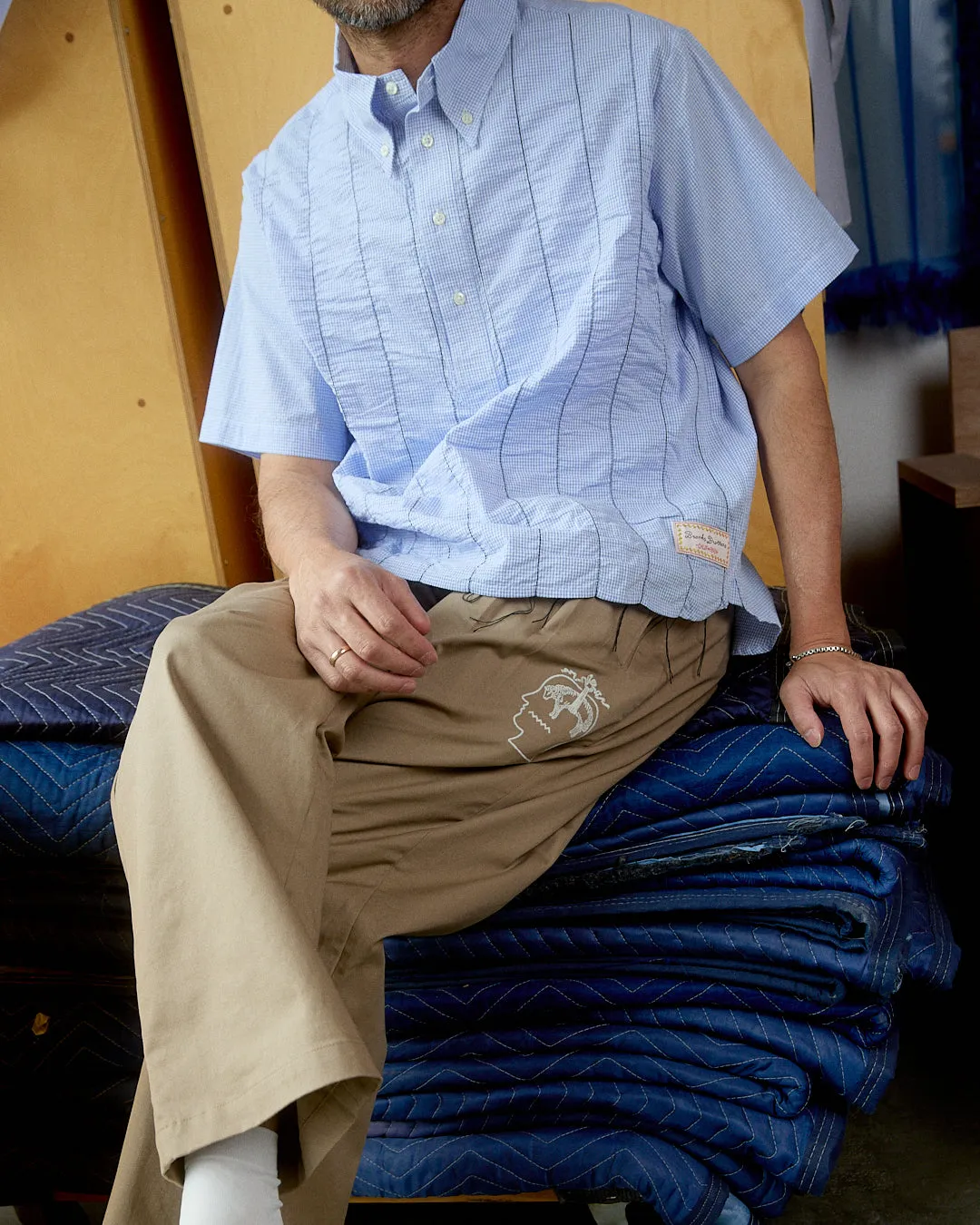 Brooks Brothers California Pleated Chino Trouser - Desert sold by Brain Dead product image thumbnail 5