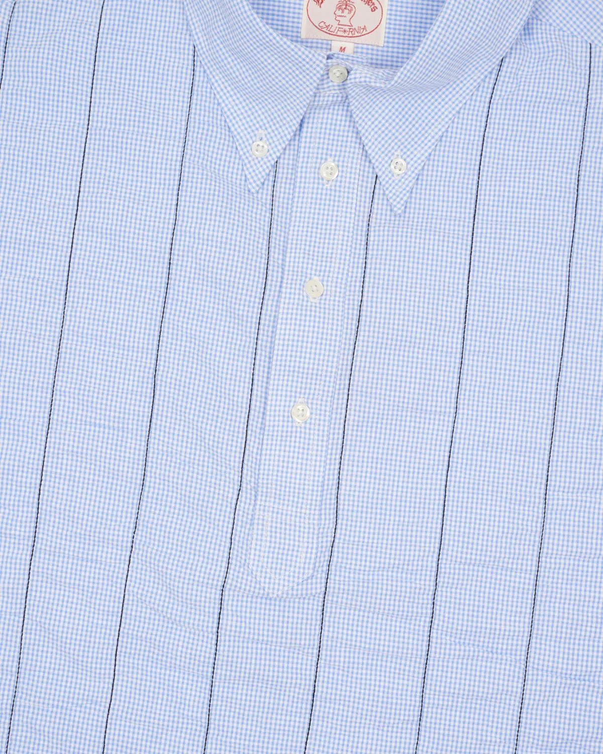 Brooks Brothers California Puckered Short Sleeve Pullover Shirt - Light Blue sold by Brain Dead product image thumbnail 3