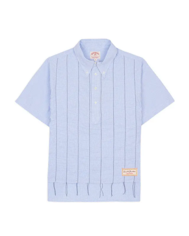 Brooks Brothers California Puckered Short Sleeve Pullover Shirt - Light Blue sold by Brain Dead