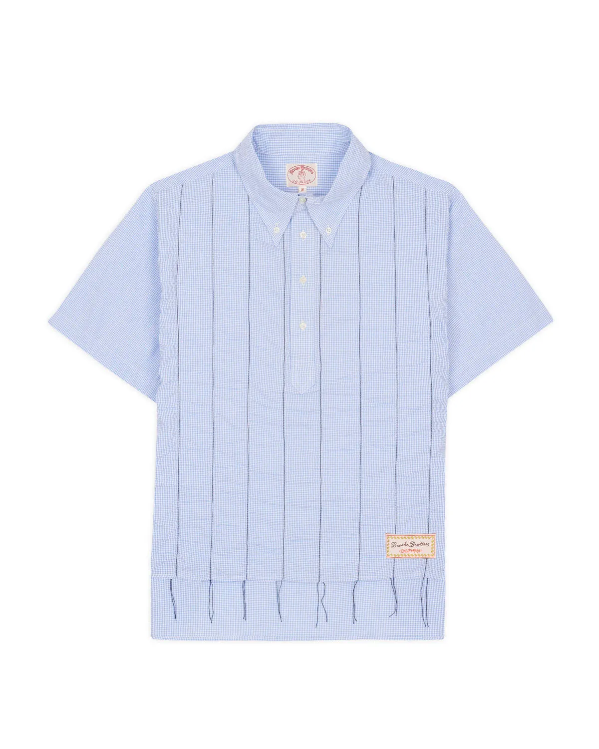 Brooks Brothers California Puckered Short Sleeve Pullover Shirt - Light Blue sold by Brain Dead