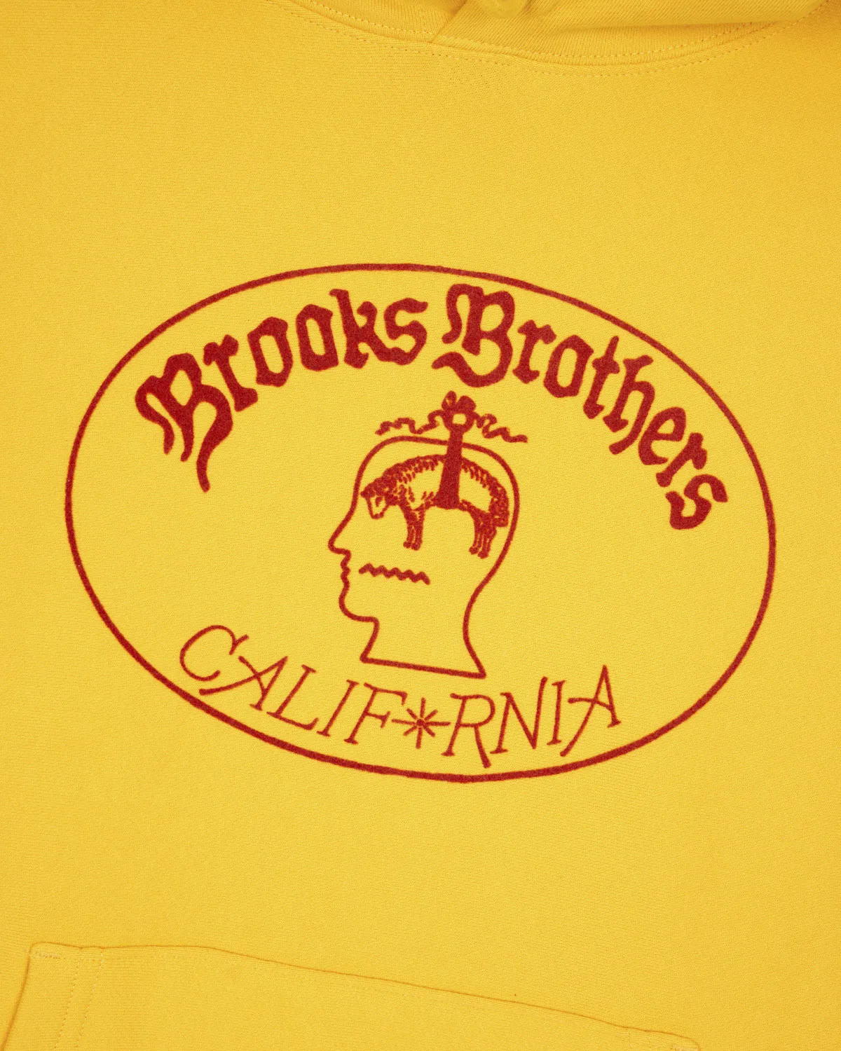 Brooks Brothers California Logo Hoodie - Yellow sold by Brain Dead product image thumbnail 3