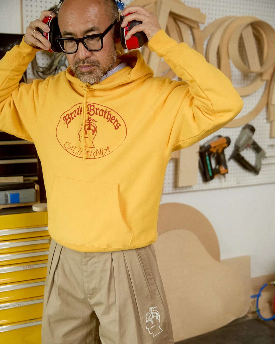 Brooks Brothers California Logo Hoodie - Yellow sold by Brain Dead product image thumbnail 2