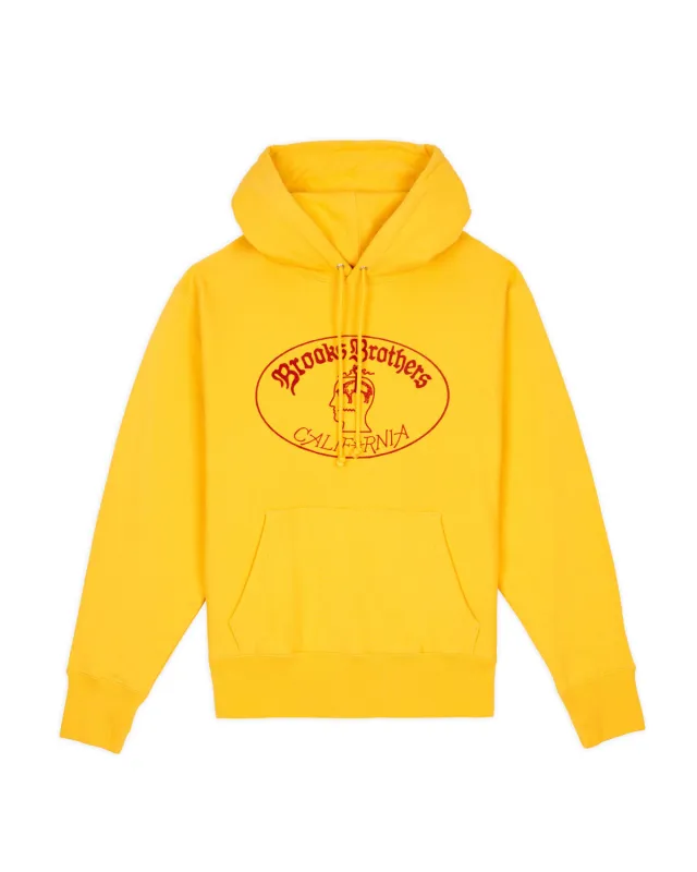 Brooks Brothers California Logo Hoodie - Yellow sold by Brain Dead