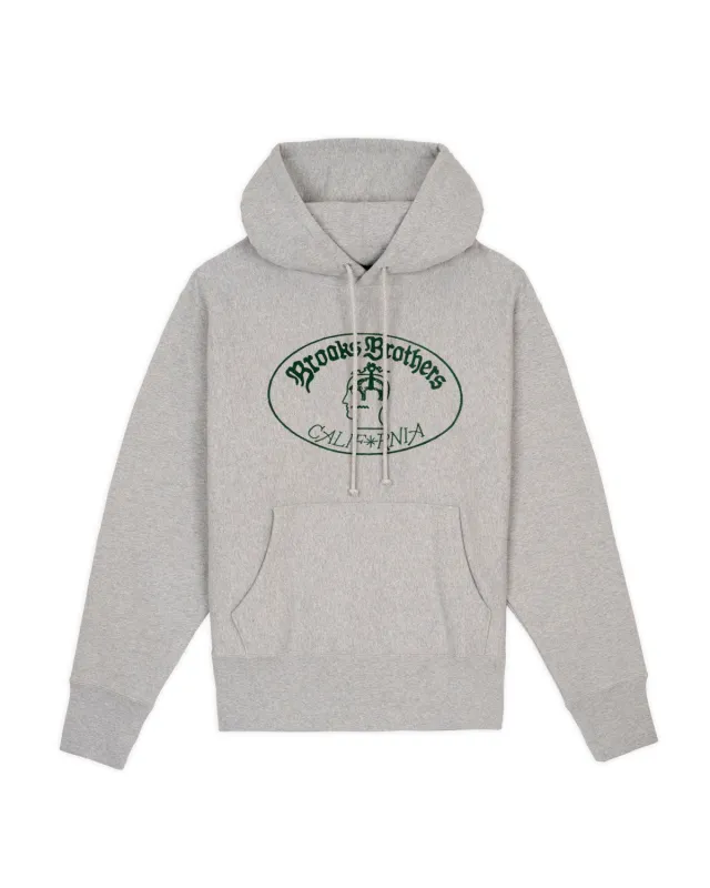Brooks Brothers California Logo Hoodie - Heather Grey sold by Brain Dead