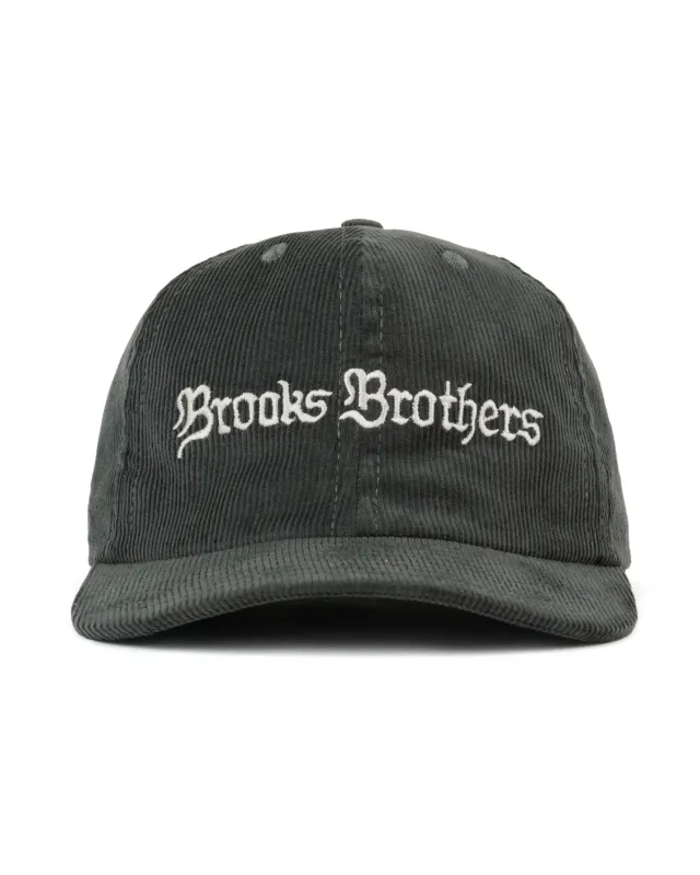 Brooks Brothers California 6 Panel Corduroy Hat - Forest Green sold by Brain Dead