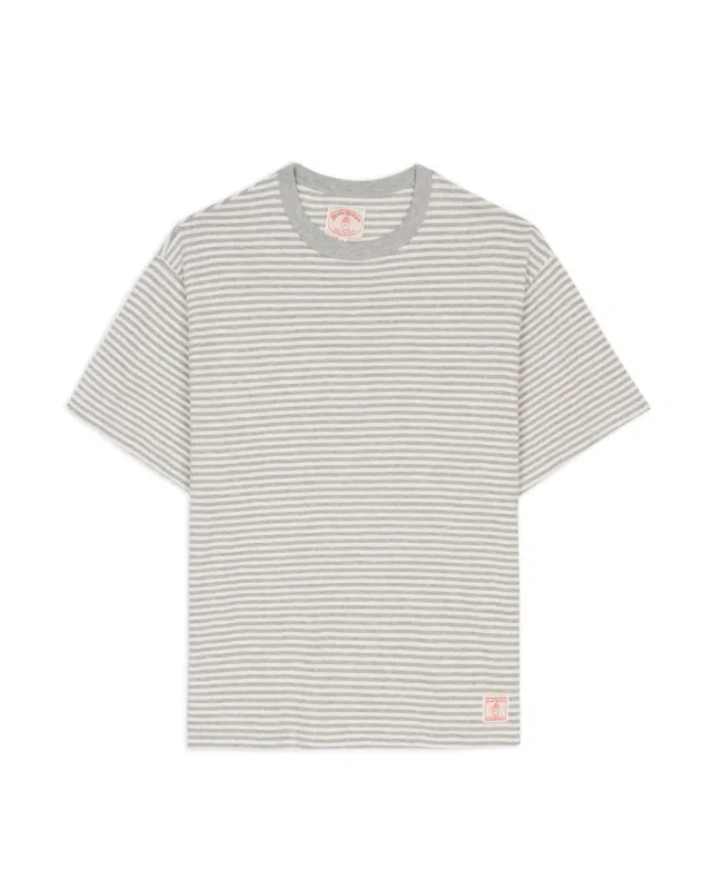 Brooks Brothers California Loose Knit Striped T-Shirt - Natural made by Brain Dead