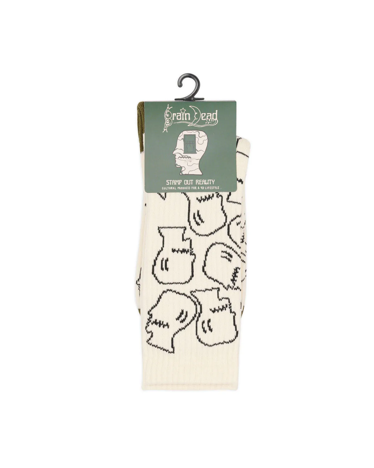 Logohead Crew Socks - Cream sold by Brain Dead product image thumbnail 3