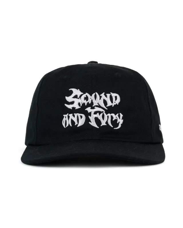 Sound & Fury 2025 6 Panel Hat - Black made by Brain Dead