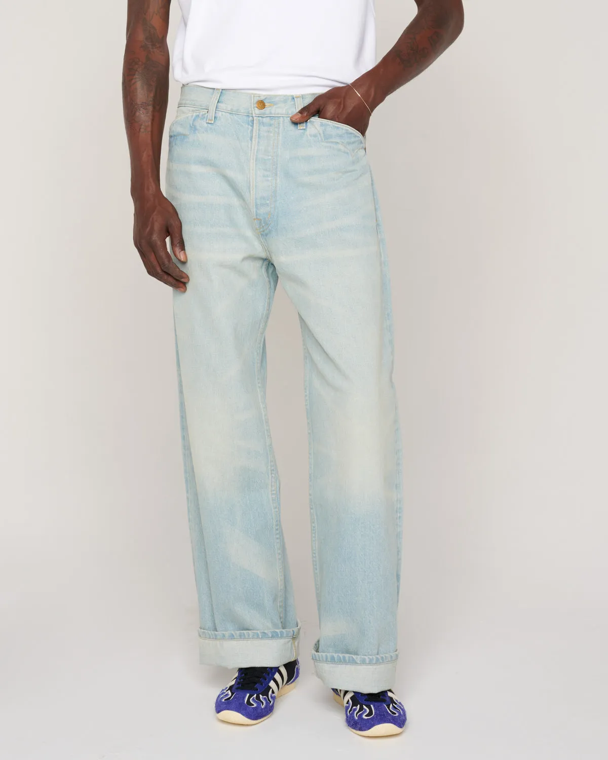 Type 00 15oz Selvedge Denim Pant - Light Washed Indigo sold by Brain Dead product image thumbnail 3